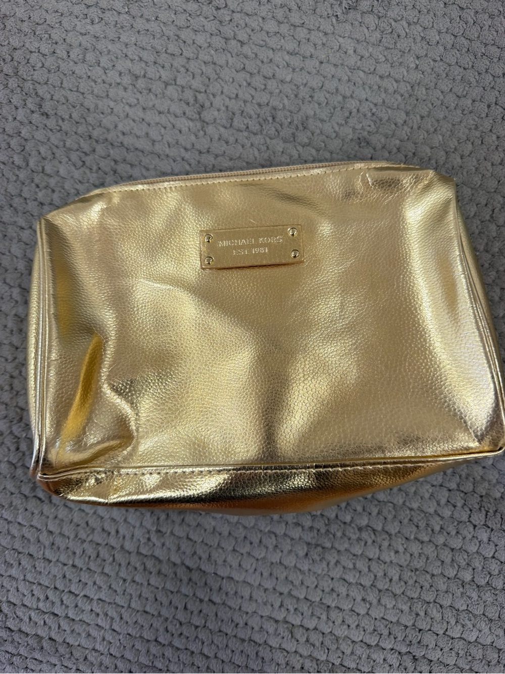 Michael Kors Metallic Gold Cosmetic Case